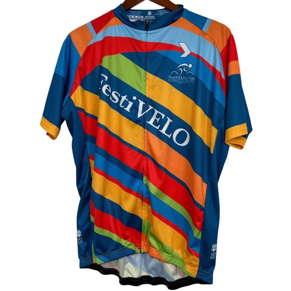 VOmax FestiVELO 2024 Cycling Jersey Mens XL Full Zip Bike South Carolina Color